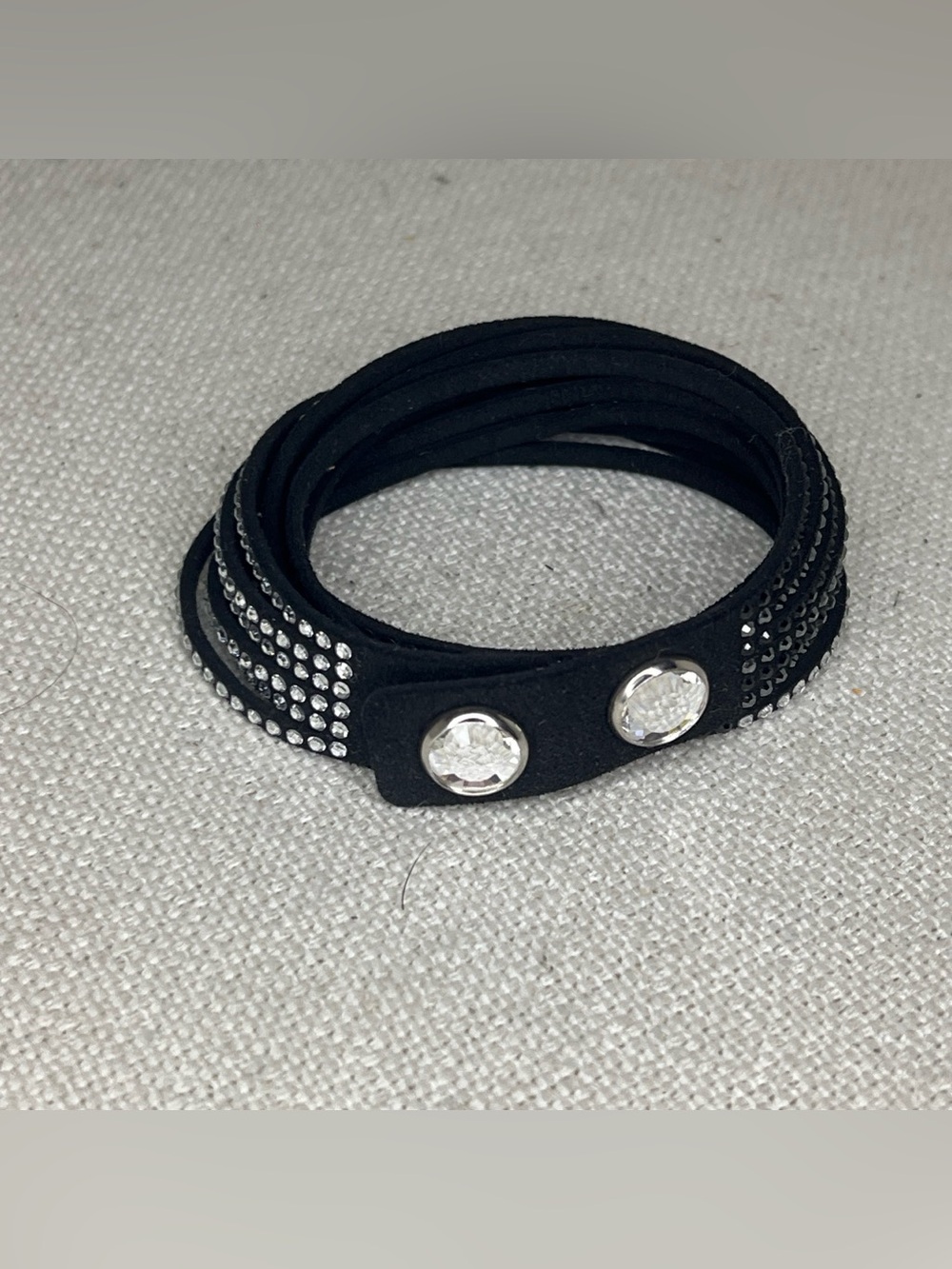 Swarovski Black Multi-Strand Crystal Snap closure  Bracelet